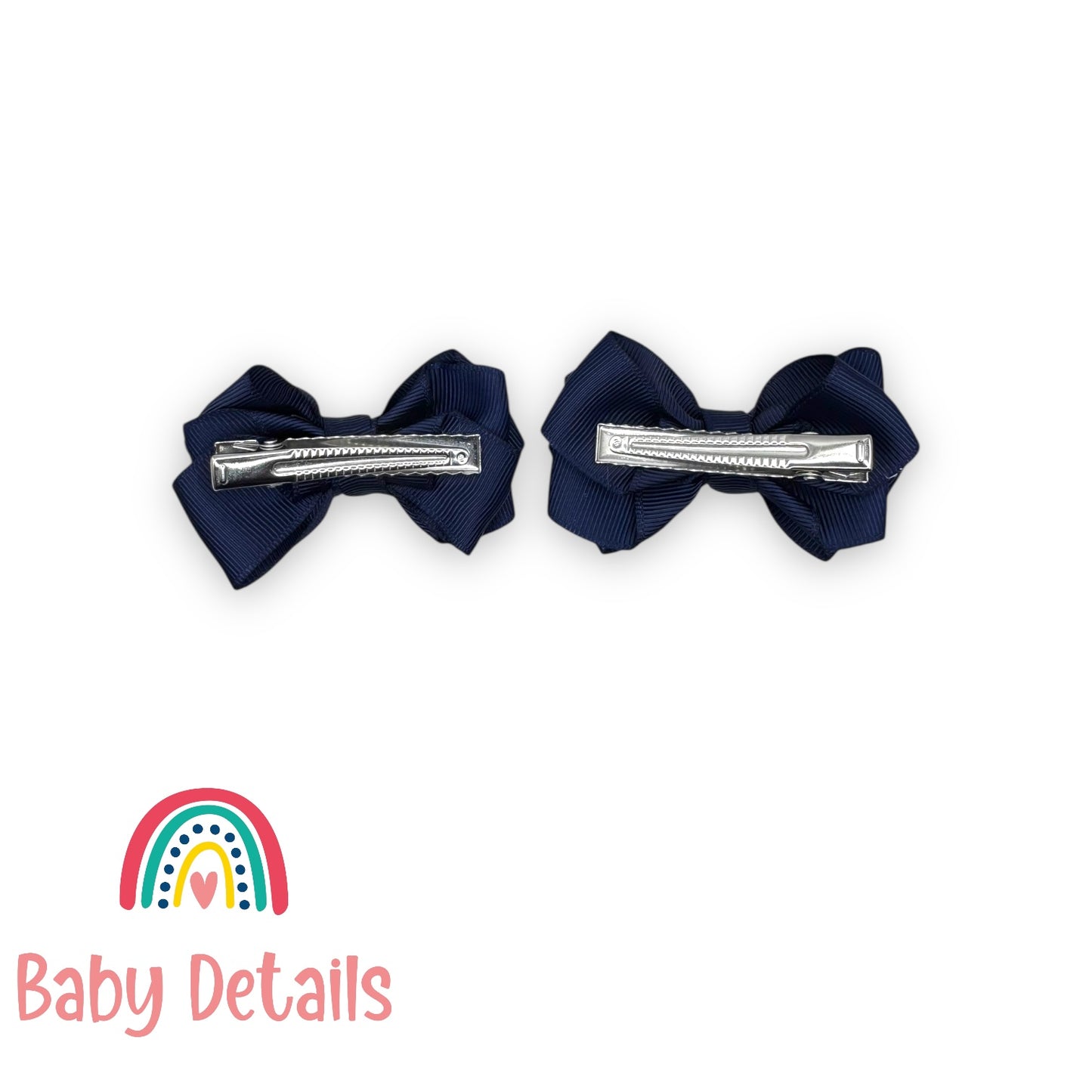 Set of 2 Layers Hair Clip - Navy Blue