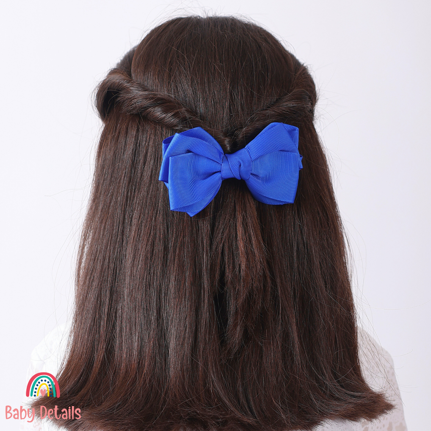 Big Bow Layers Hair Clip - Royal Blue