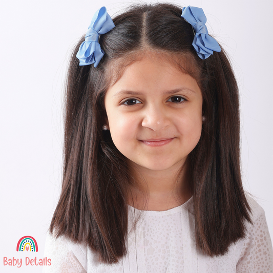 Set of 2 Layers Hair Clip - Ice Blue