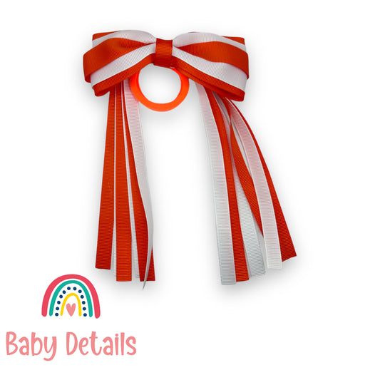 Hair Tie with long ribbons - Orange