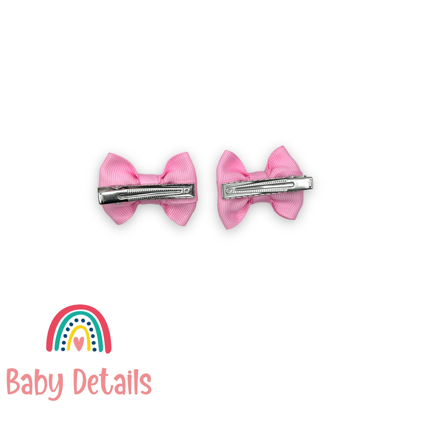 Set of 2 mini classic hair clips - Light Pink