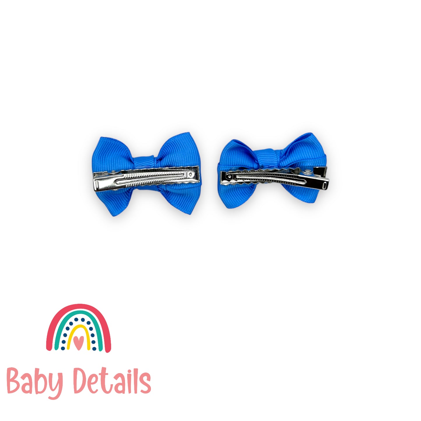 Set of 2 mini classic hair clips - Sky Blue