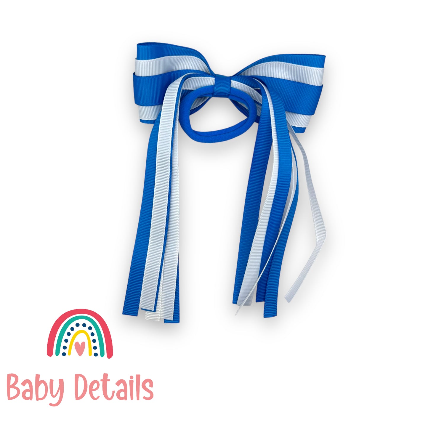 Hair Tie with long ribbons - Blue