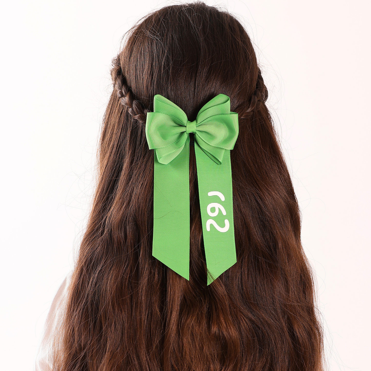Long Double Personalized Bow - Leaf Green