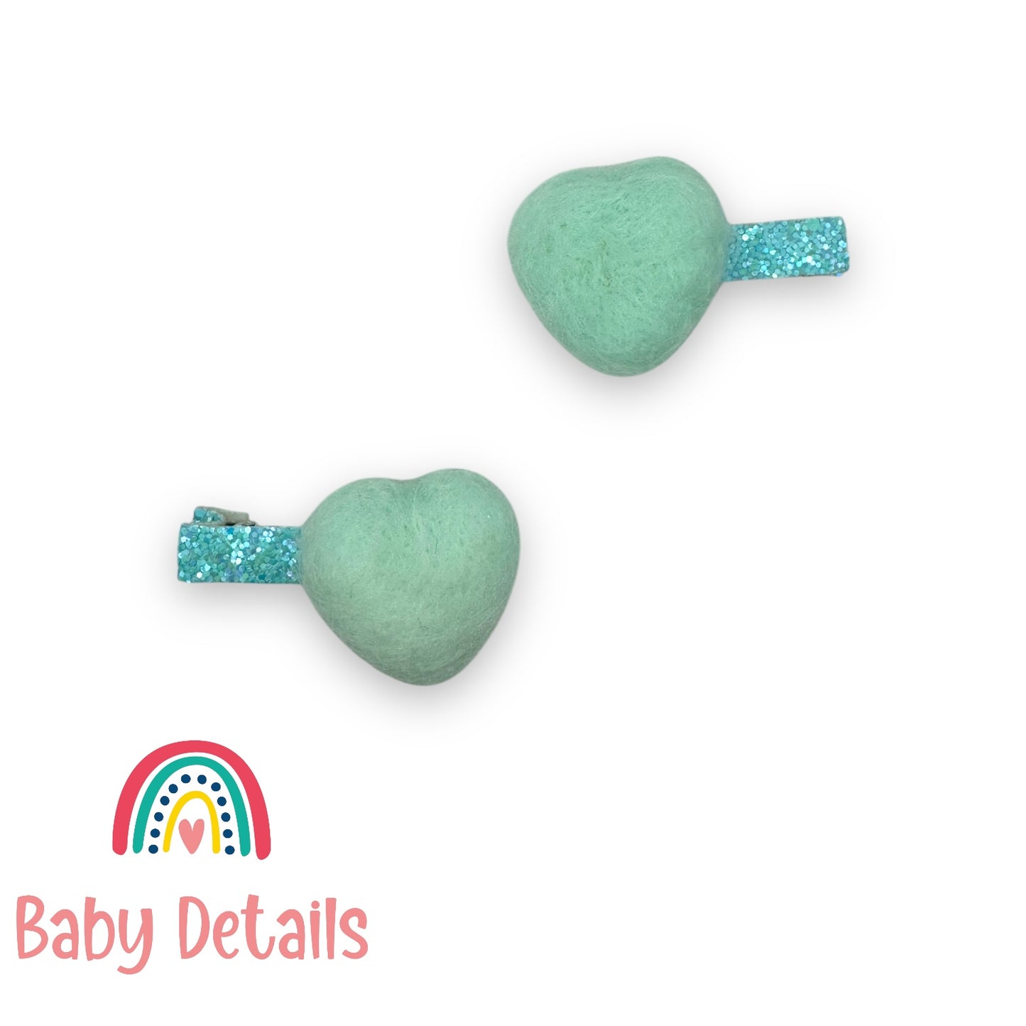 Big Heart Glitter Bars - Turquoise