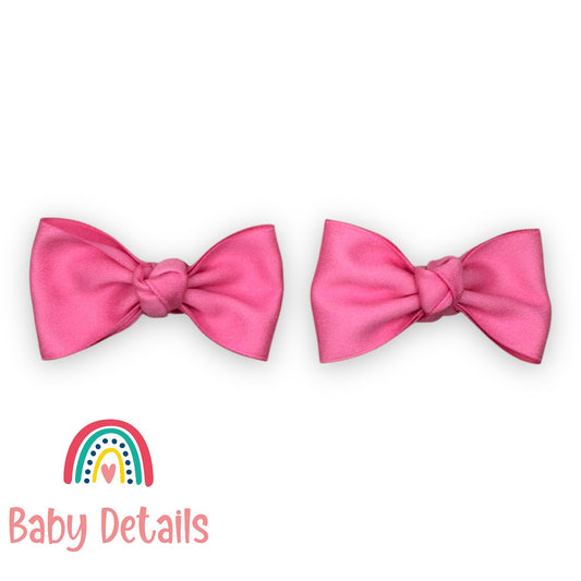 Set of 2 Classic Knot Bows - Pink