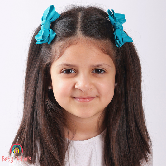 Set of 2 Layers Hair Clip - Pacific Blue