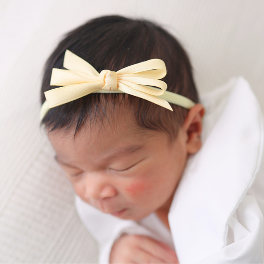 Big Bow Headband - Butter Yellow