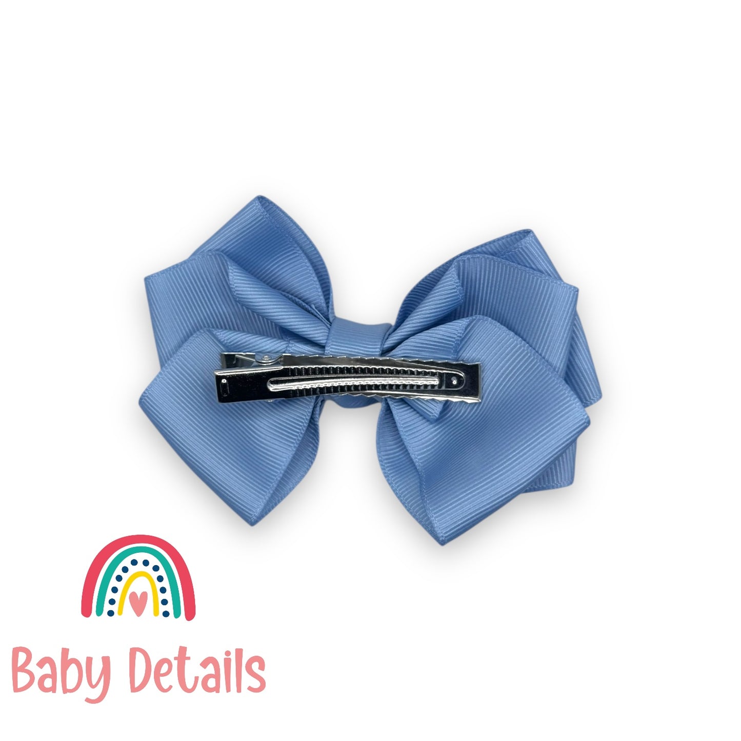 Big Bow Layers Hair Clip - Ice Blue