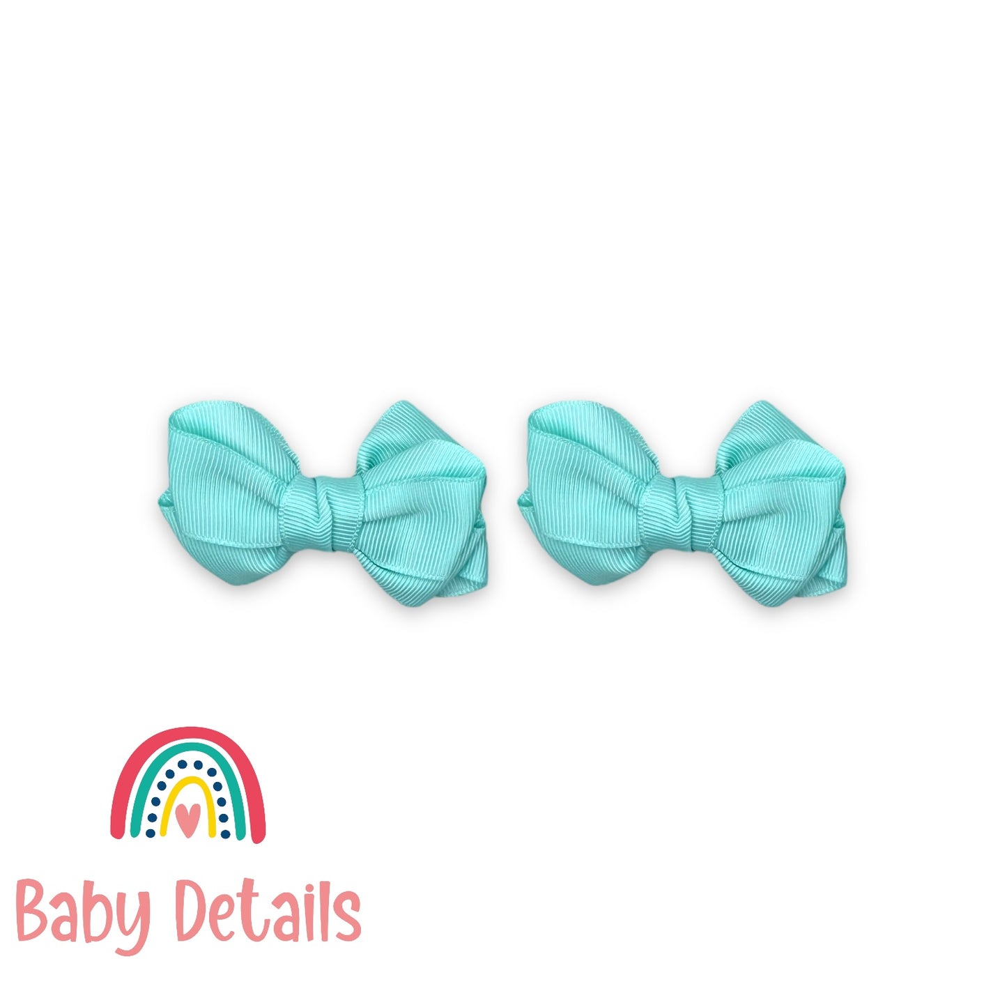 Set of 2 Layers Hair Clip - Aqua Green