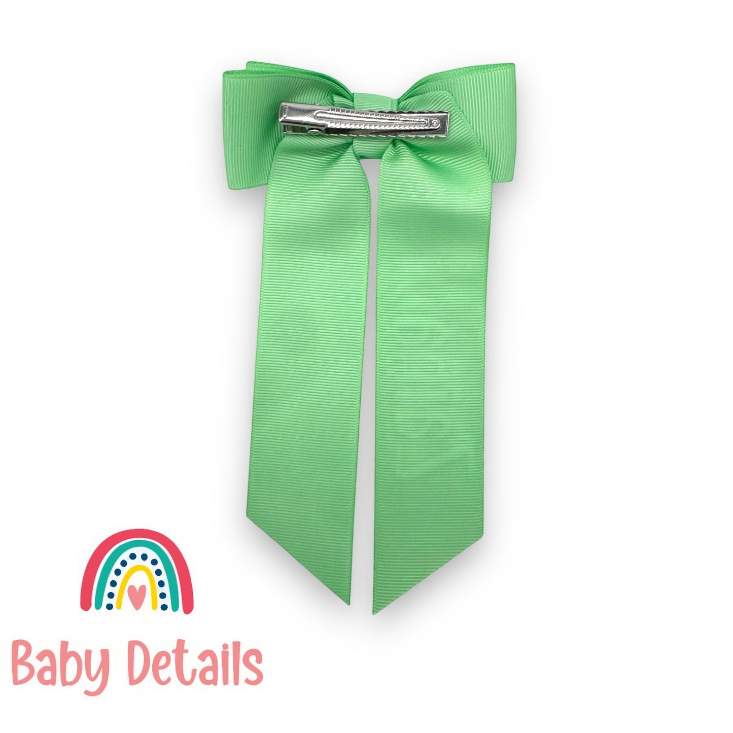 Long Simple Personalized Bow - Bright Green