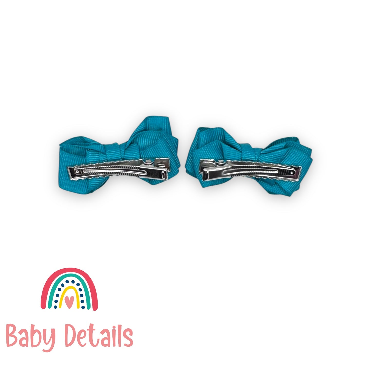 Set of 2 Mini Layers Hair Clips - Pacific Blue