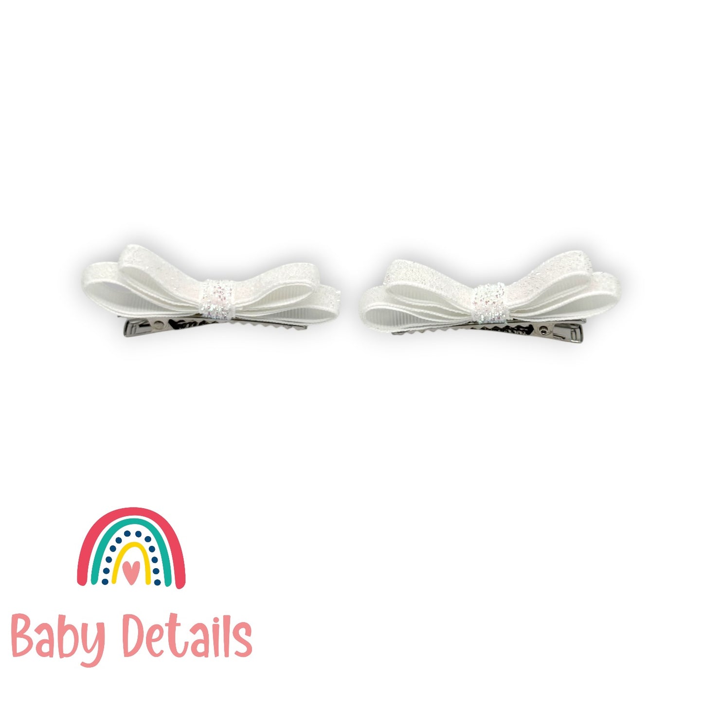 Set of 2 thin Shiny Ribbon - Pearl