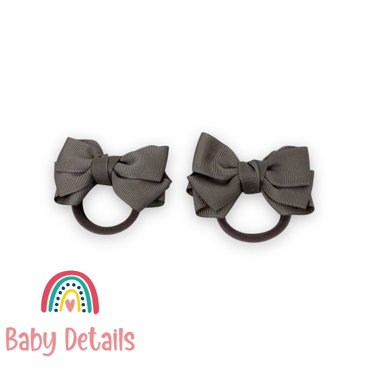 Set of 2 Layers Hair Ties - Dark Grey