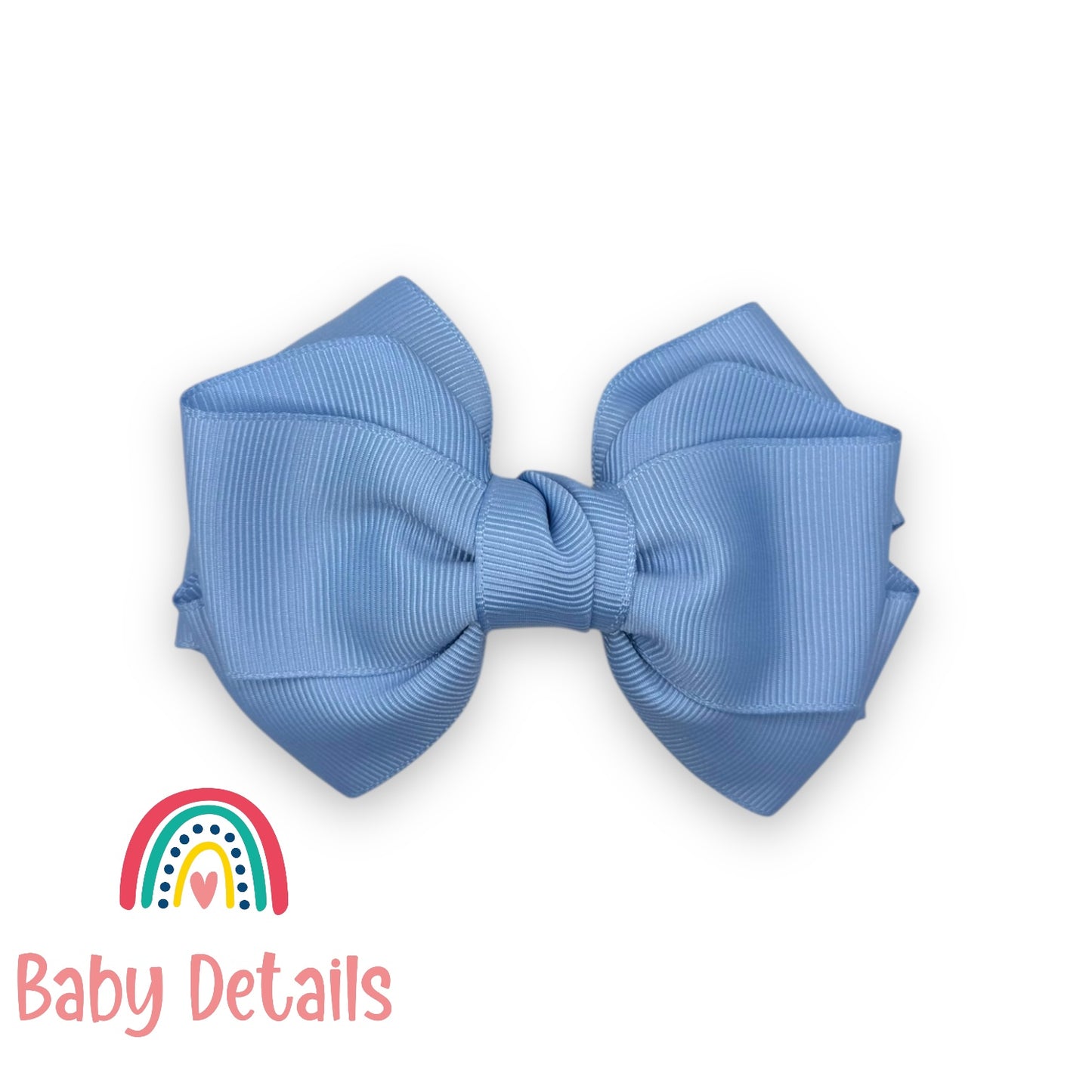 Big Bow Layers Hair Clip - Ice Blue