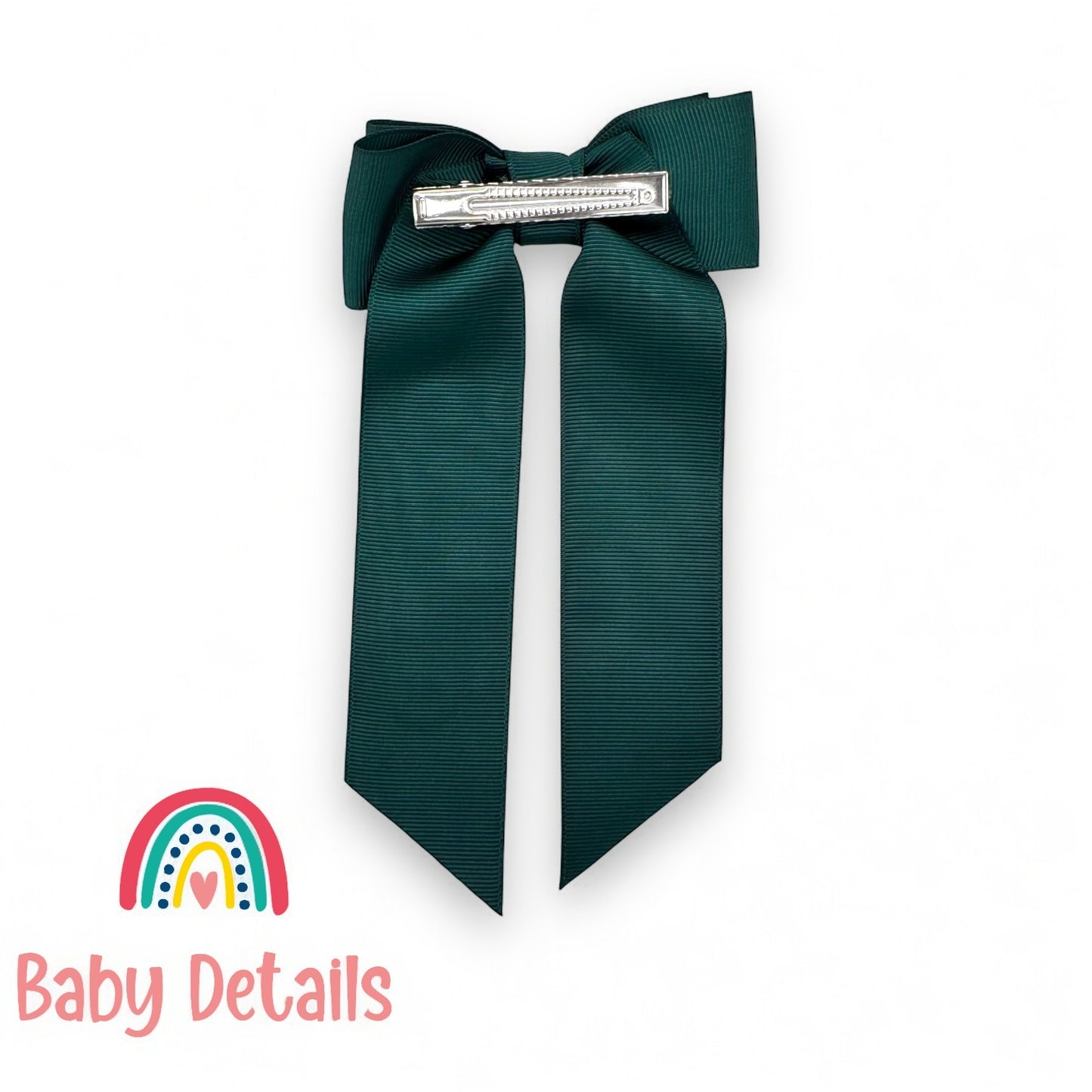 Long Simple Personalized Bow - Deep Green