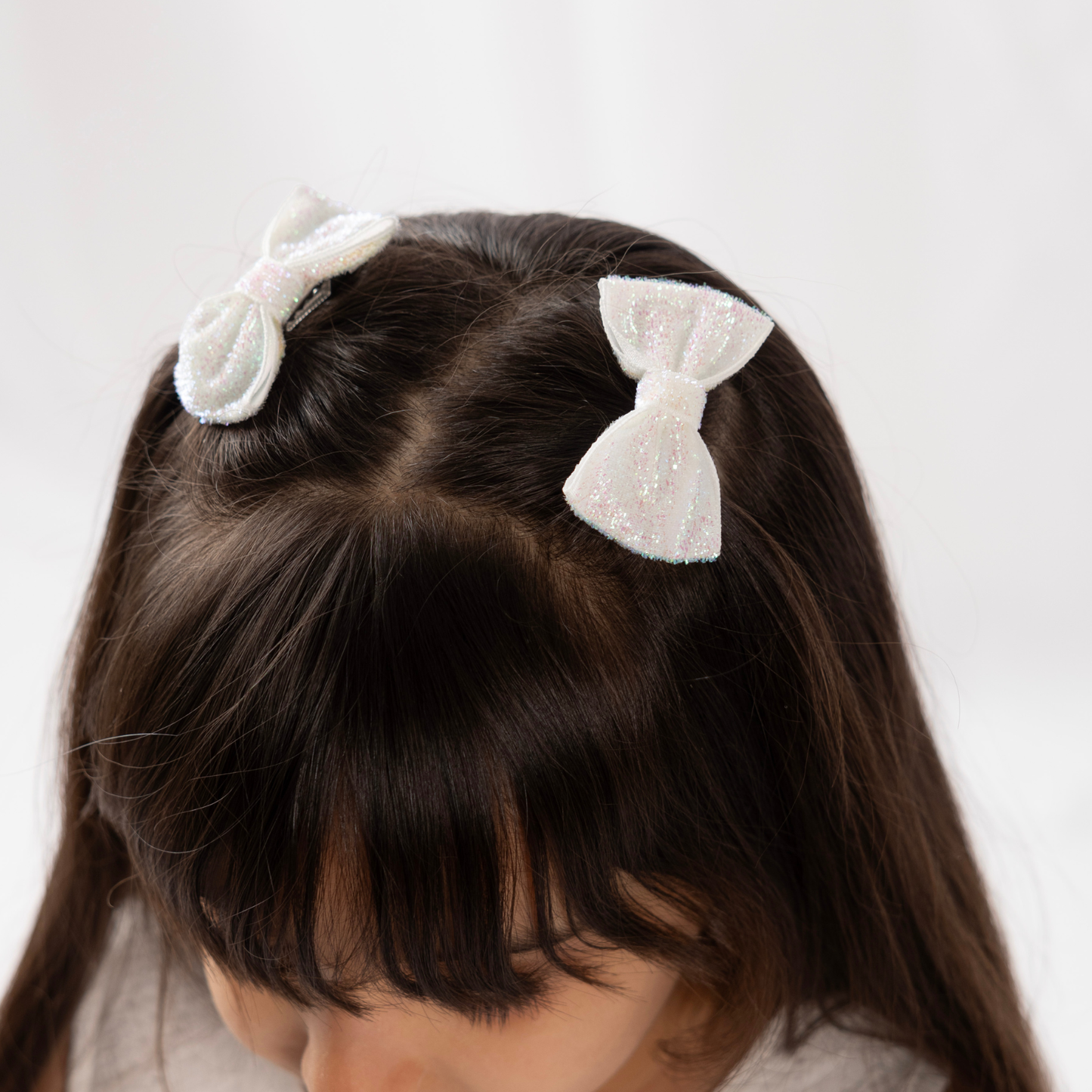 Set of 2 wide Shiny Ribbon - Pearl