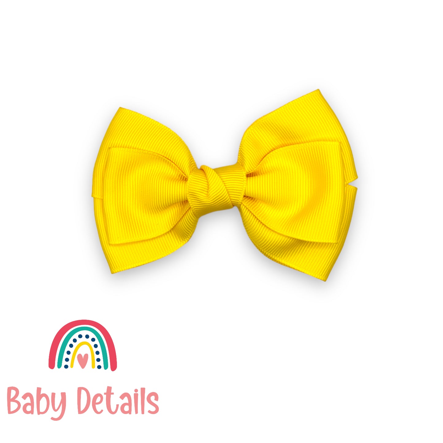 Big Classic Bow hair clip- Yellow