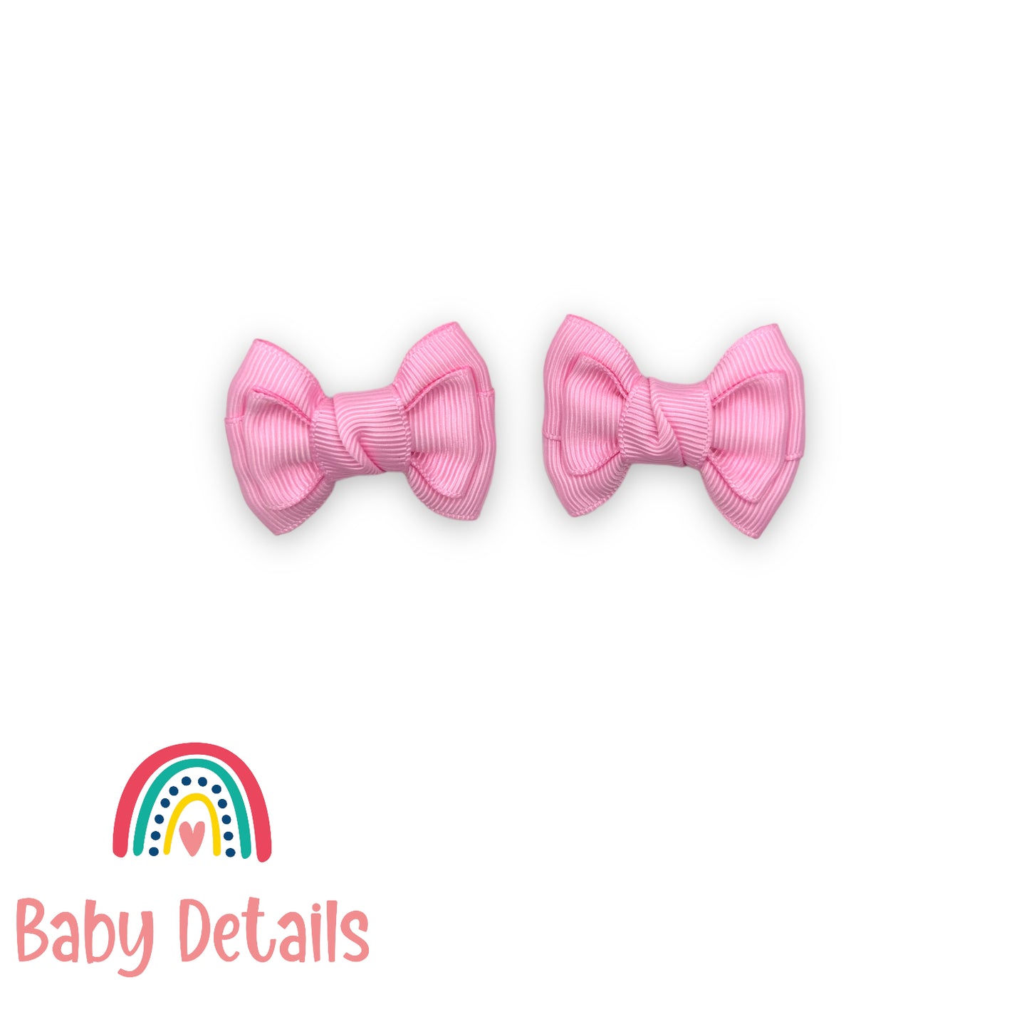 Set of 2 mini classic hair clips - Light Pink