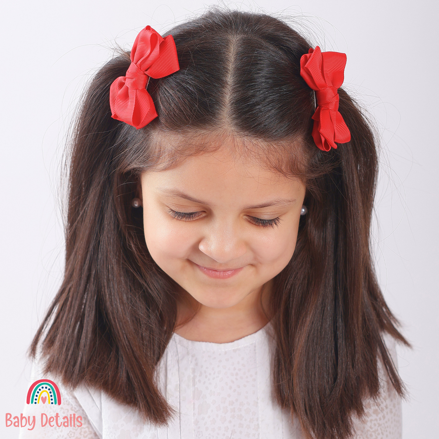 Set of 2 Layers Hair Clip - Red