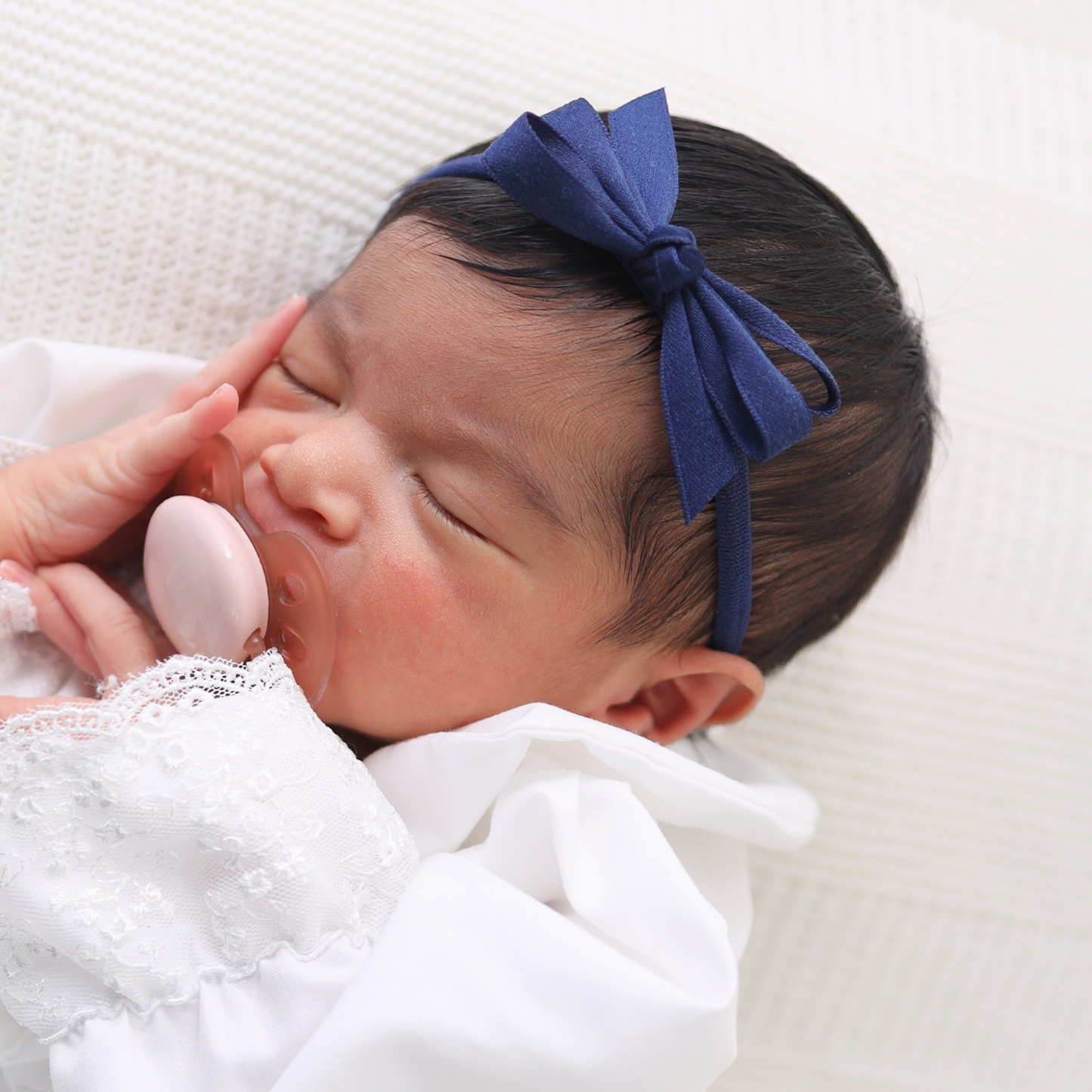 Big Bow Headband - Navy Blue