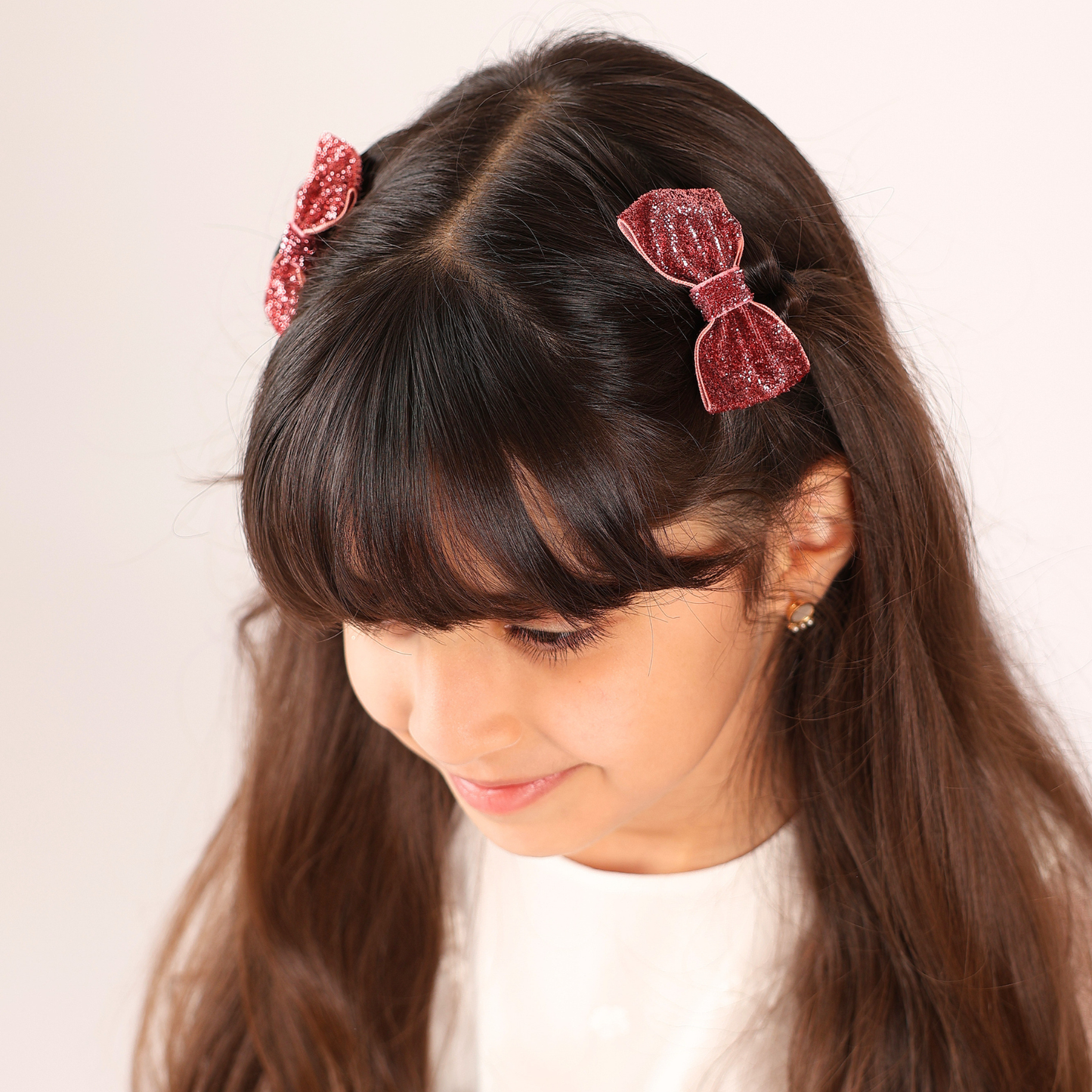 Set of 2 wide Shiny Ribbon - Pink