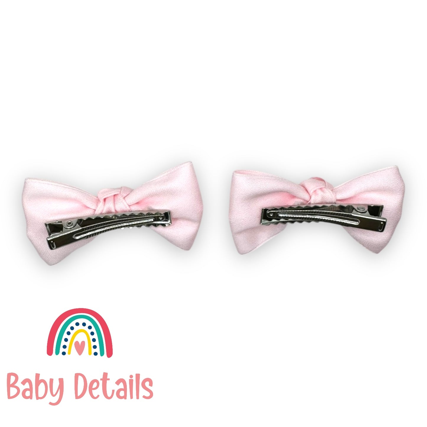 Set of 2 Classic Knot Bows - Light Pink