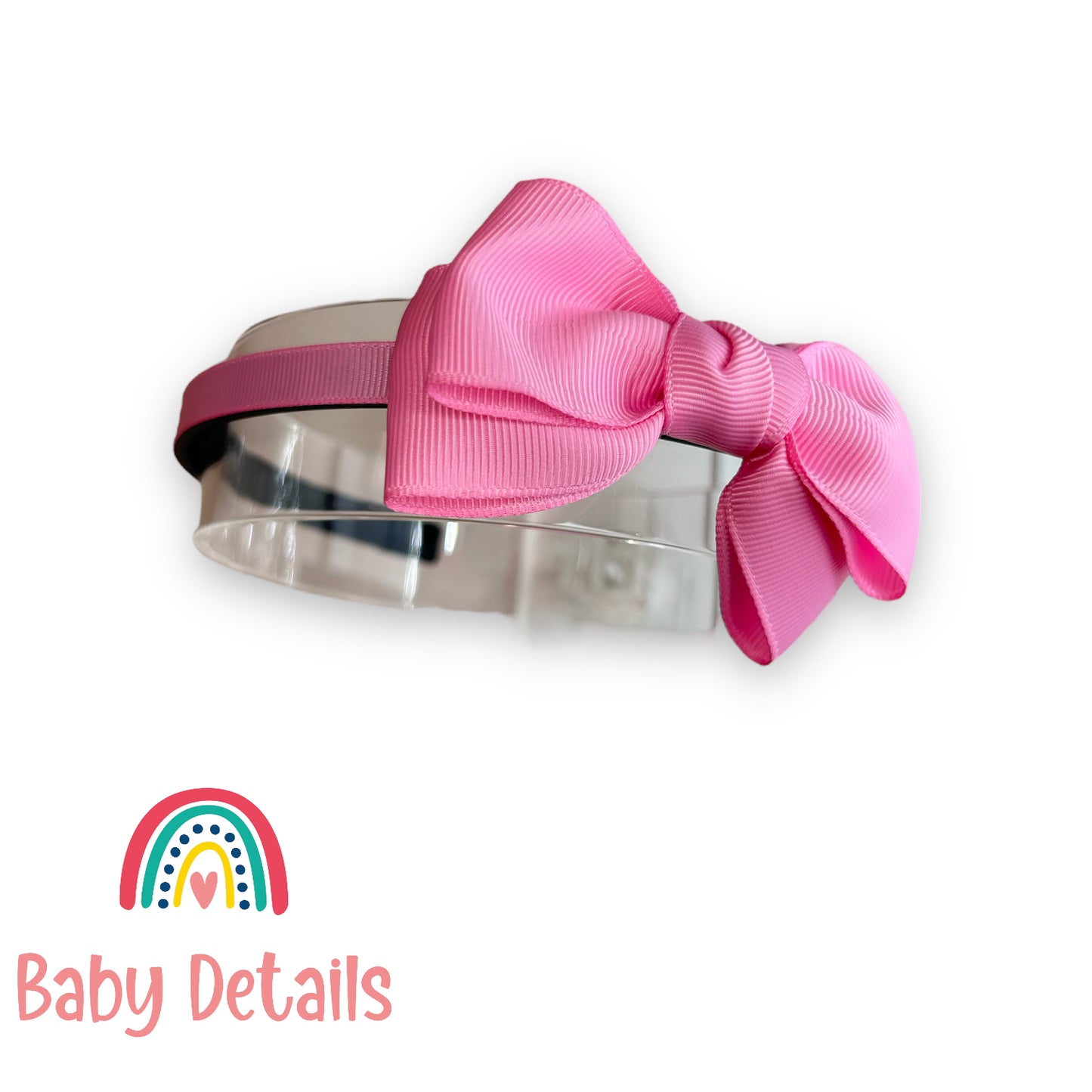 Headband with classic bow - Light Pink