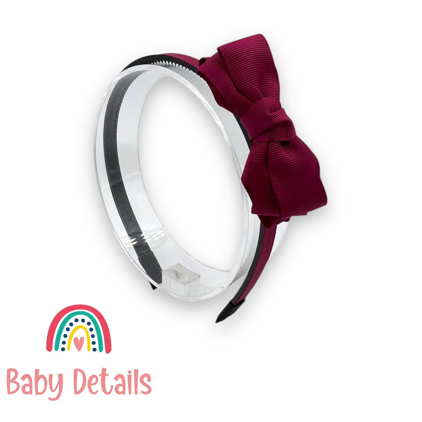 Headband with Layered Bow - Maroon