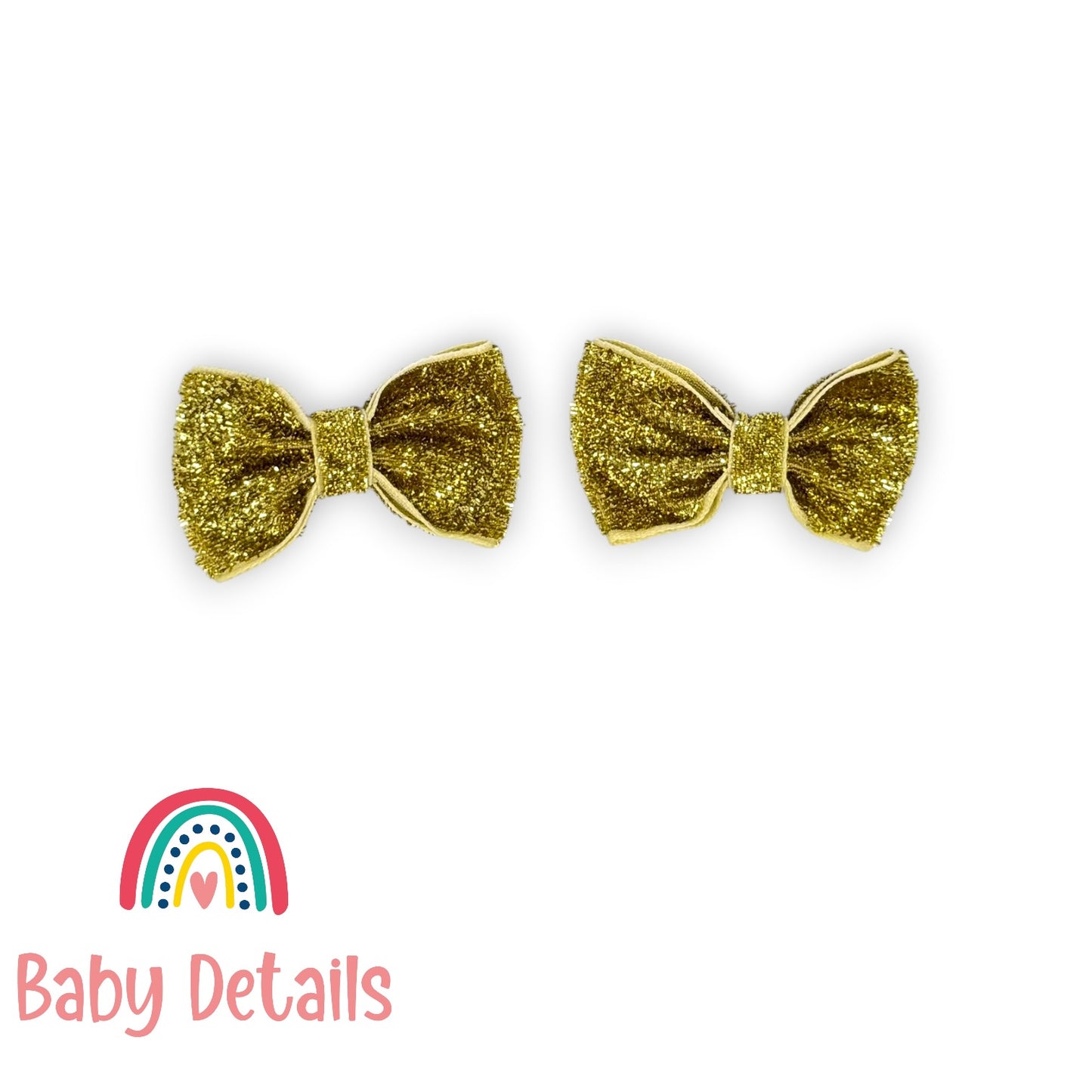 Set of 2 wide Shiny Ribbon - Gold