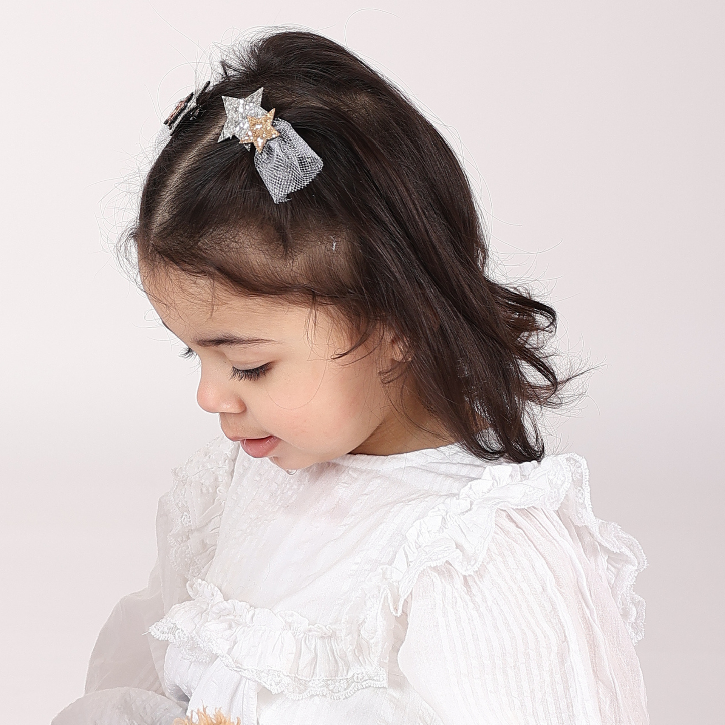 Ramadan Stars & Tulle Clips - Silver