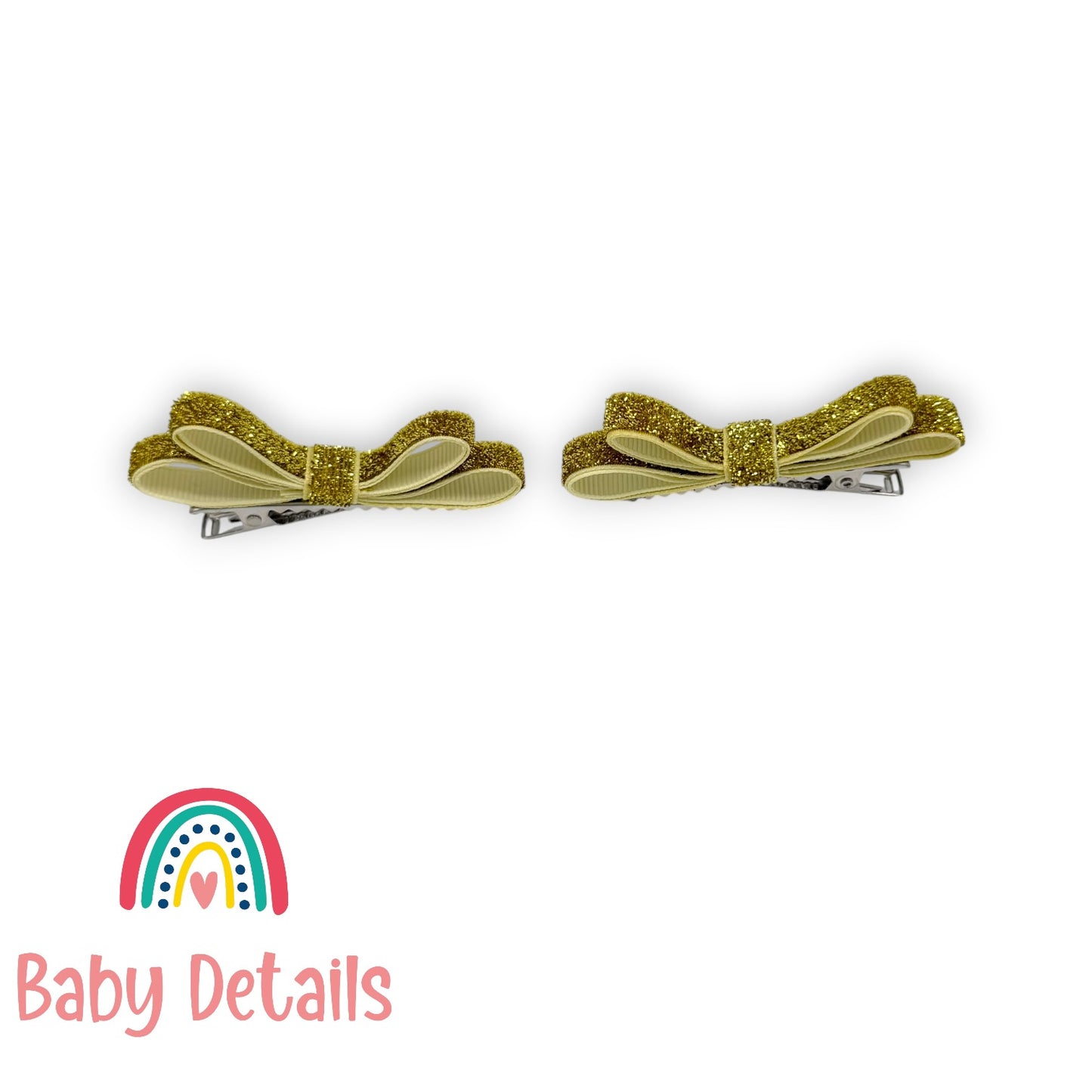 Set of 2 thin Shiny Ribbon - Gold