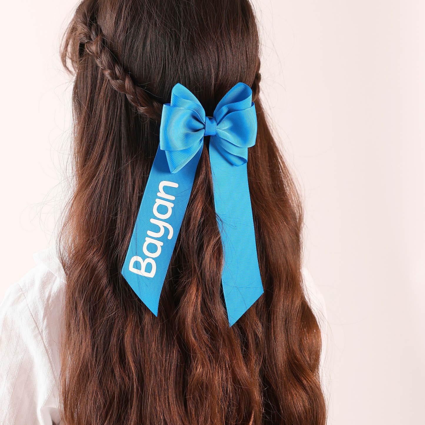 Long Double Personalized Bow - Blue