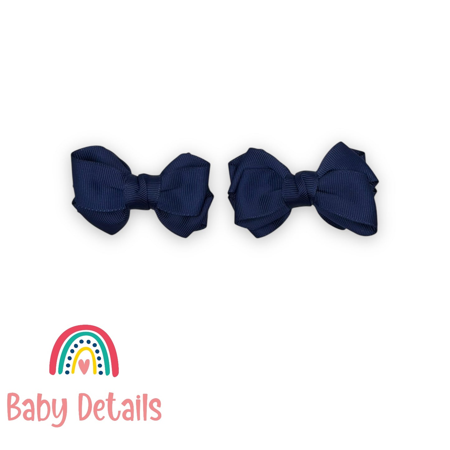 Set of 2 Layers Hair Clip - Navy Blue