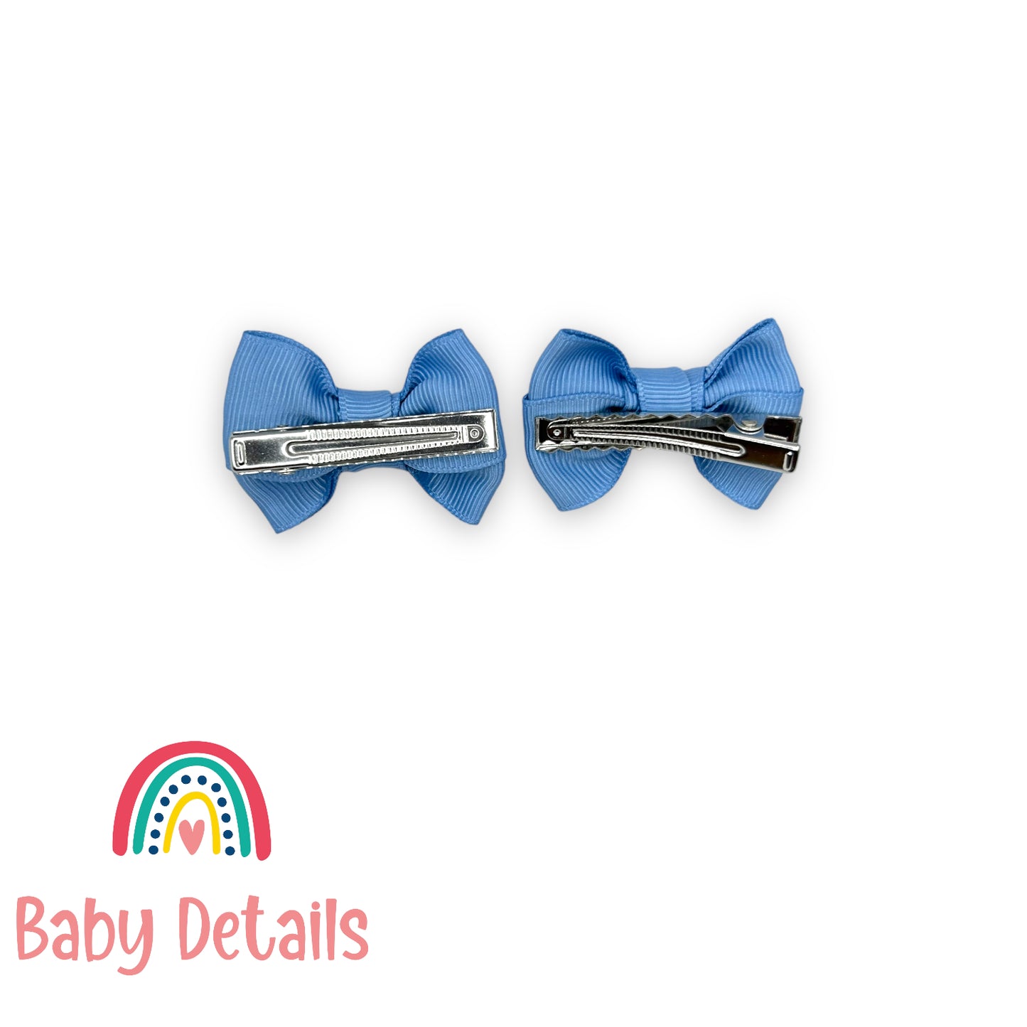 Set of 2 mini classic hair clips - Ice Blue