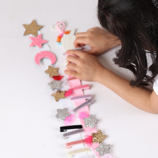 Unicorn Hair Clip Holder -  Pink