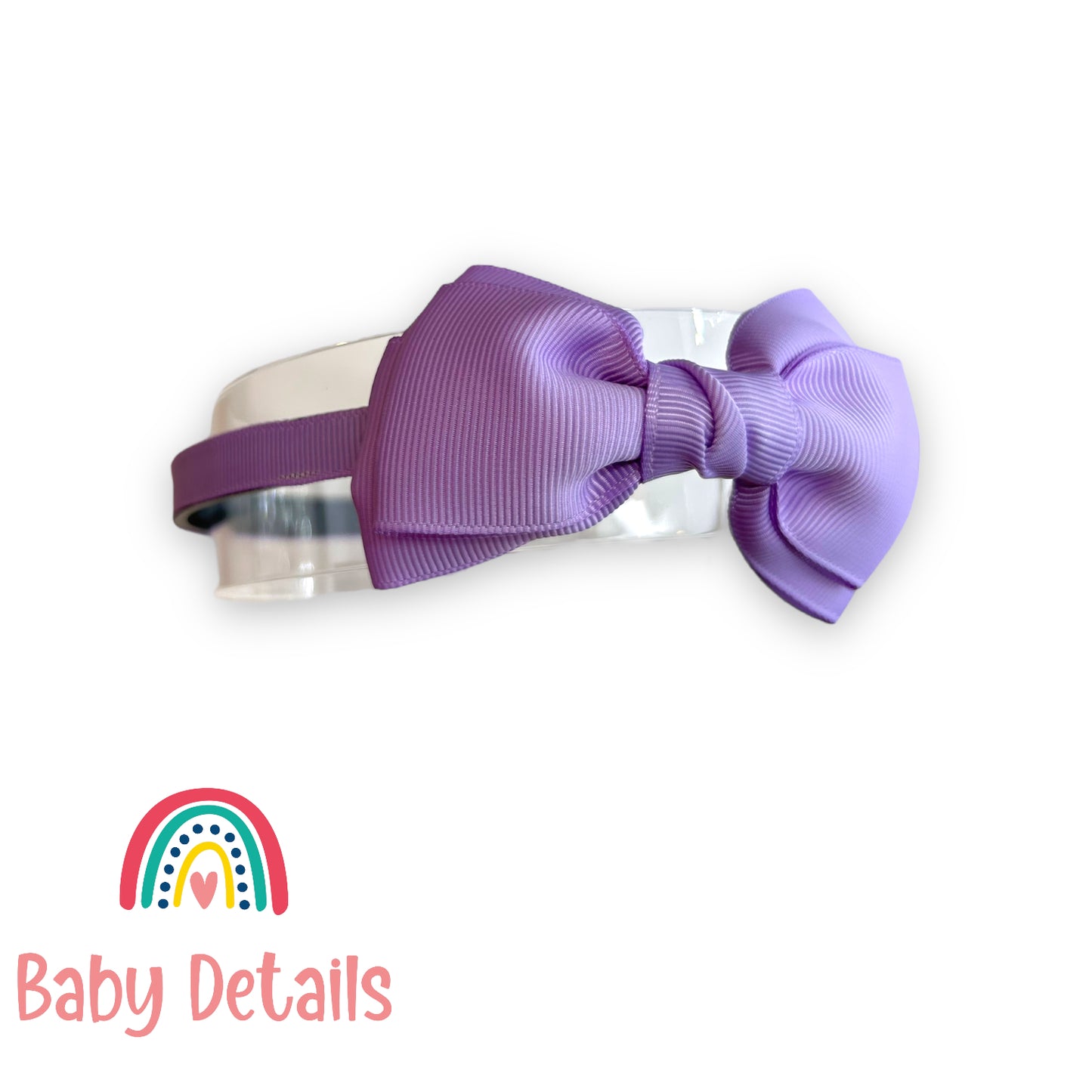 Headband with classic bow - Purple