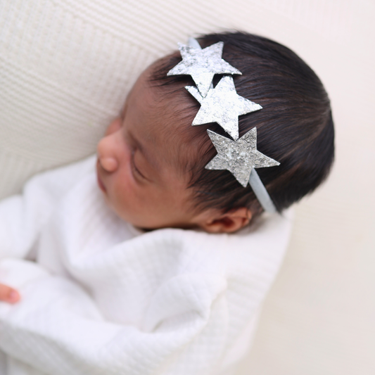 3 Stars Headband - Silver