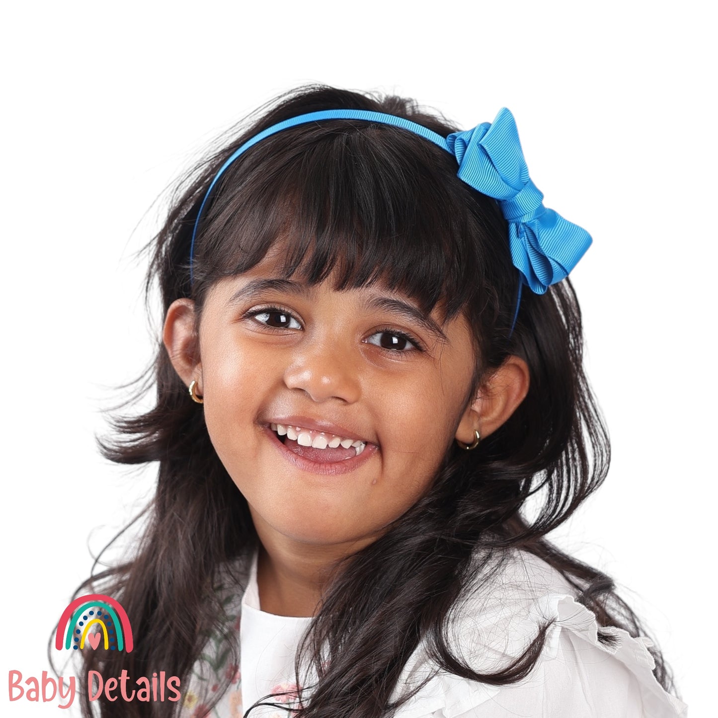 Headband with Layered Bow - Blue