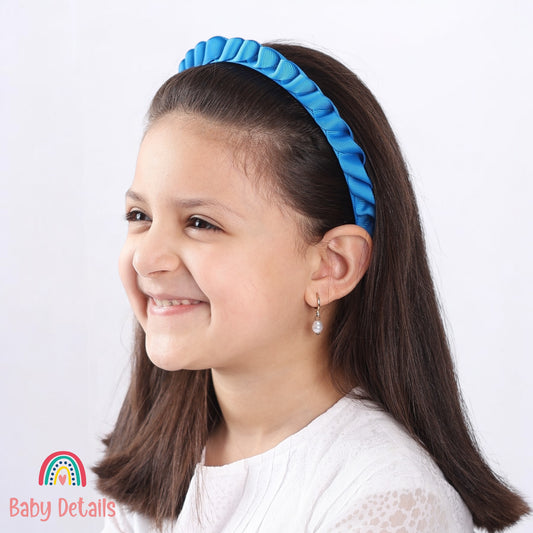 Big Braided Headband - Blue