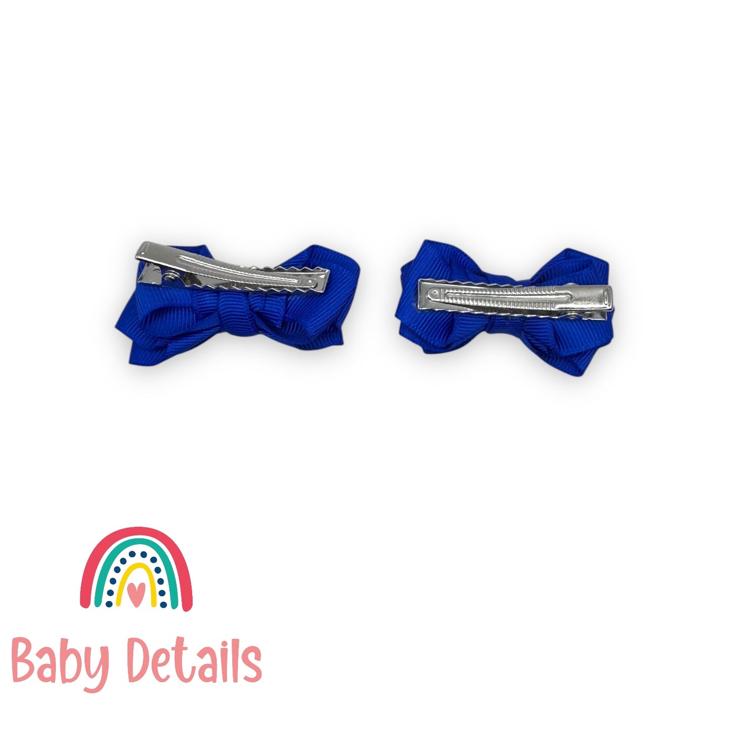 Set of 2 Mini Layers Hair Clips - Royal Blue