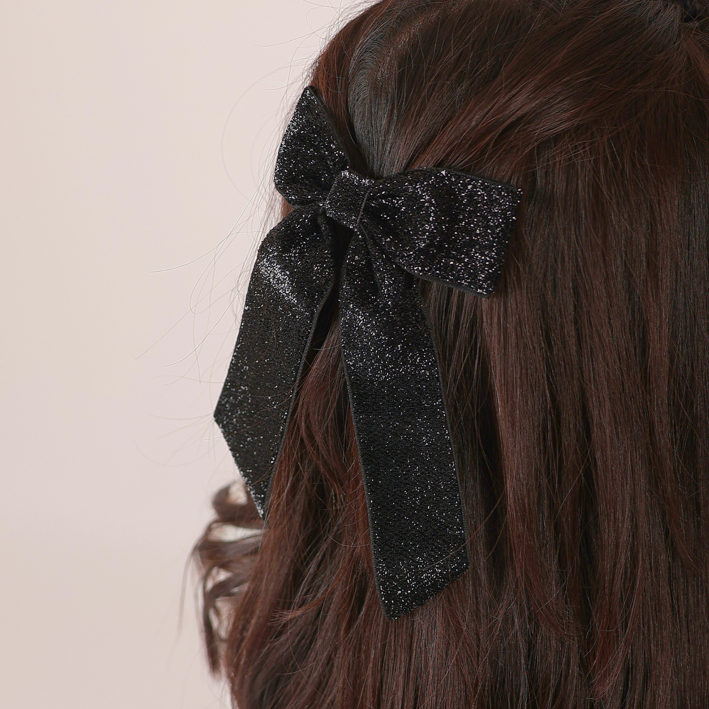 Wide Long Shiny Ribbon - Black