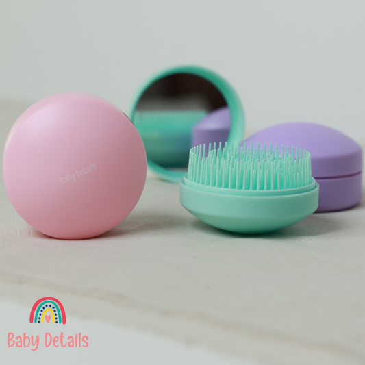 Mini Hair Brush with Mirror