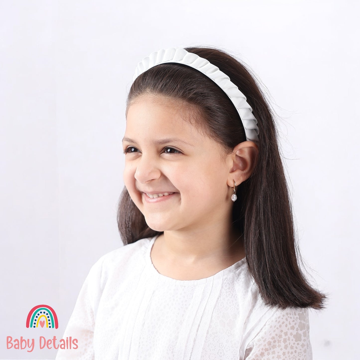 Big Braided Headband - White