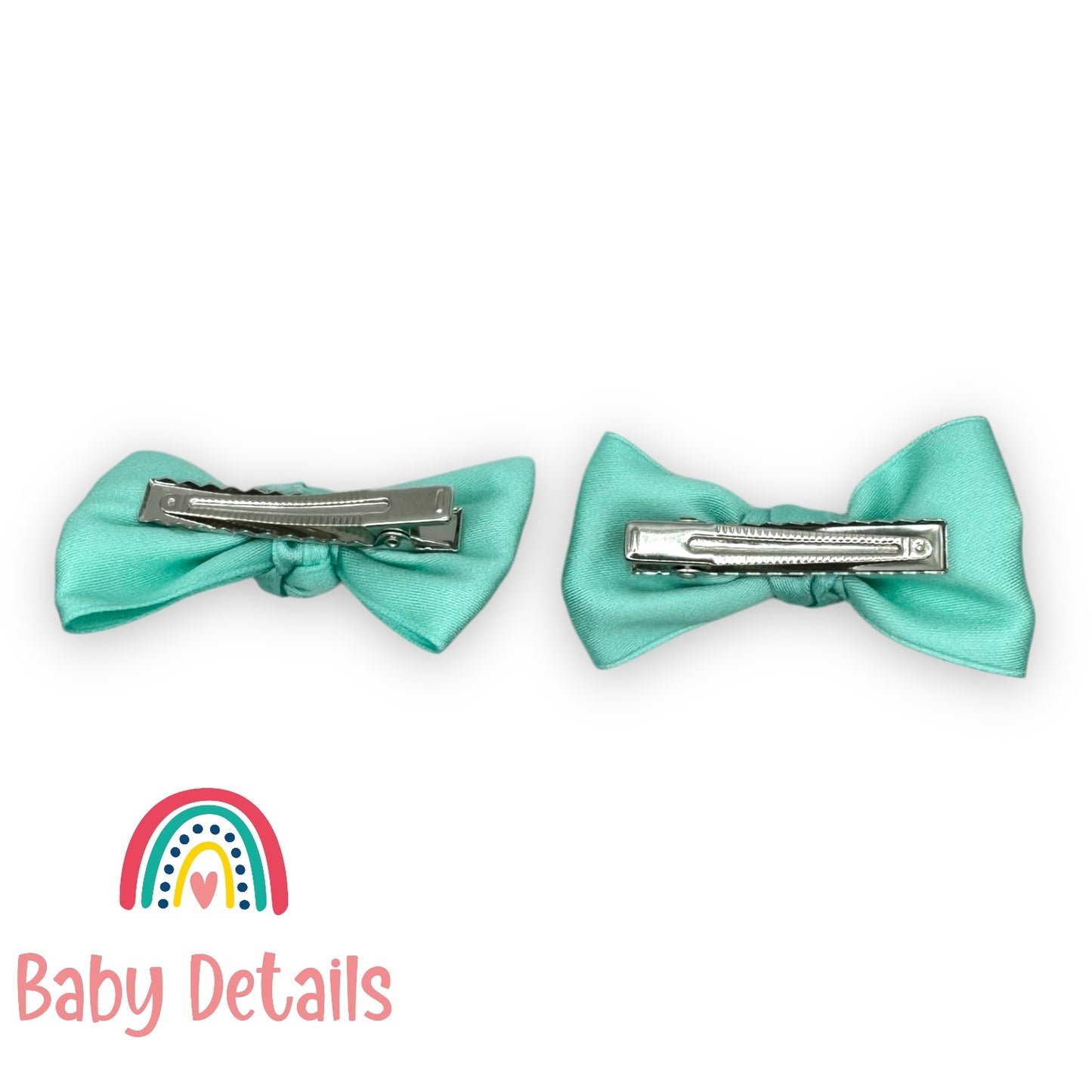 Set of 2 Classic Knot Bows - Aqua Green