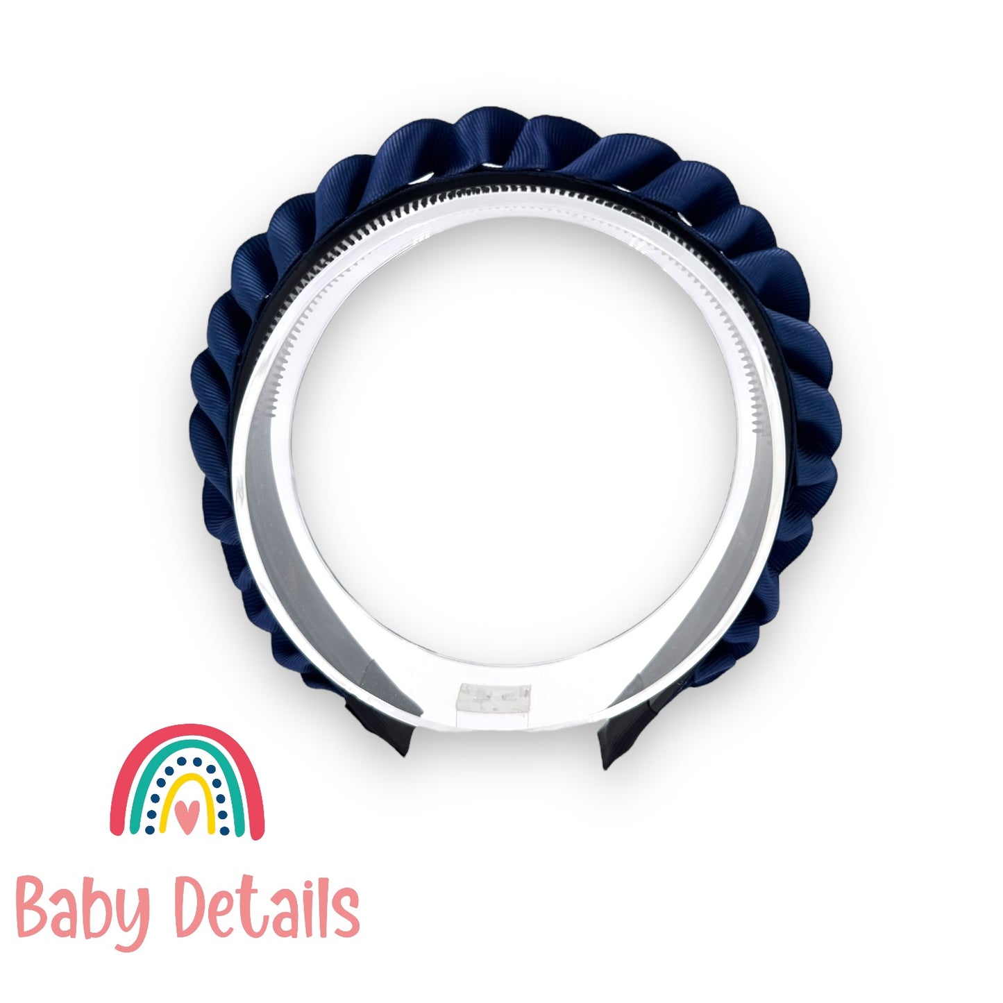 Big Braided Headband - Navy Blue