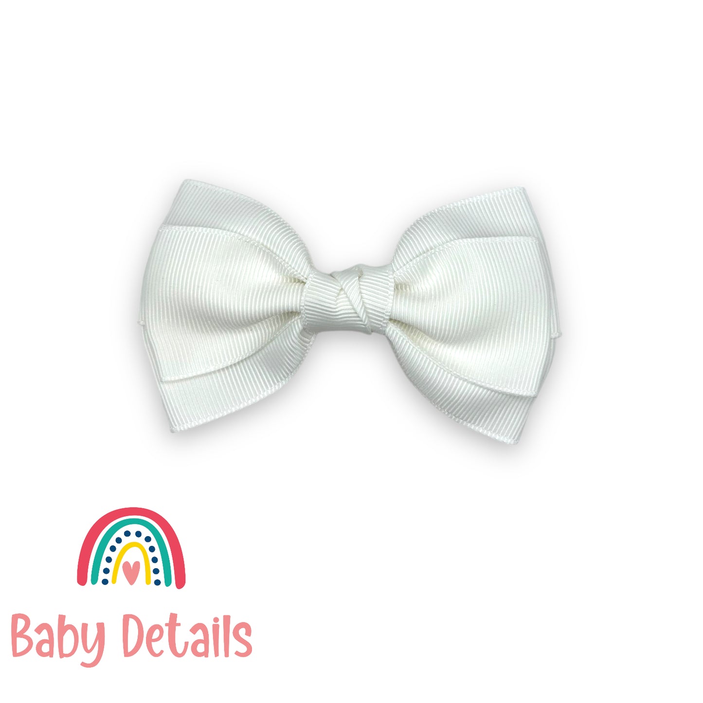 Big Classic Bow hair clip- White