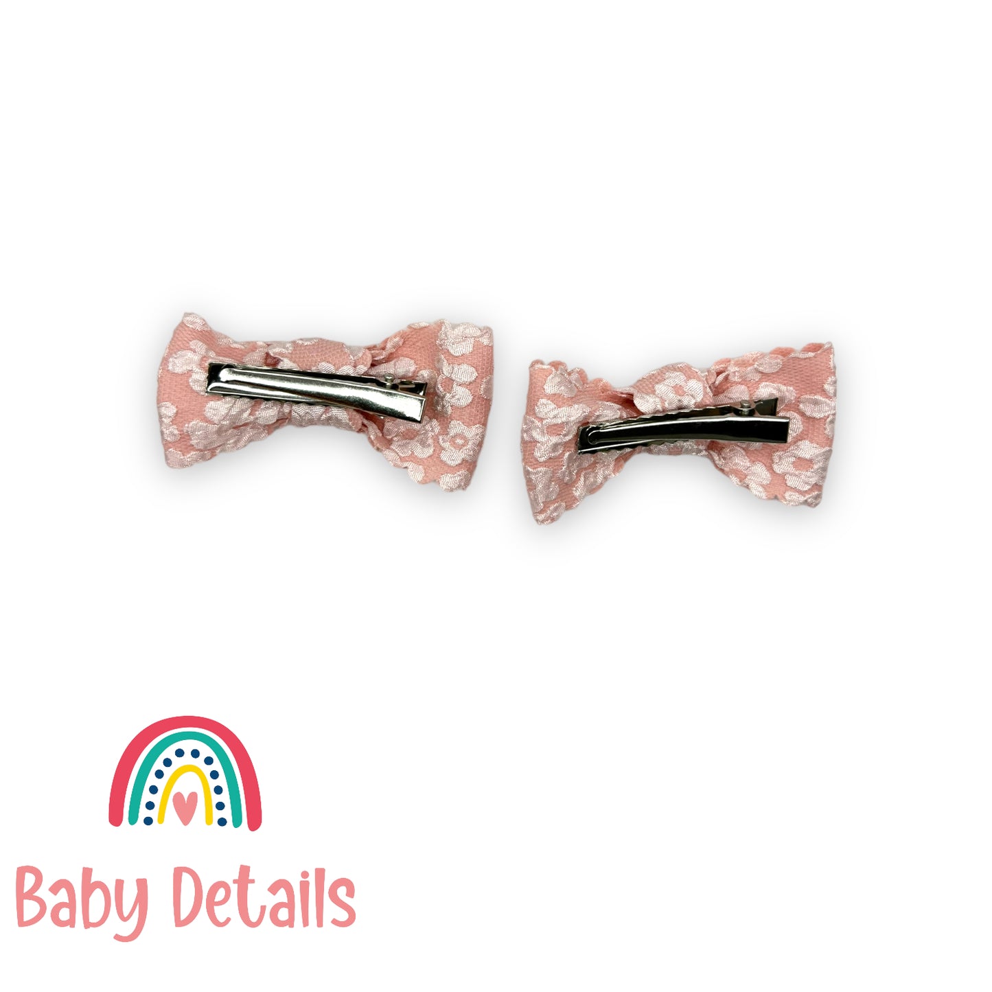 Set of 2 floral hair clips - Light Pink