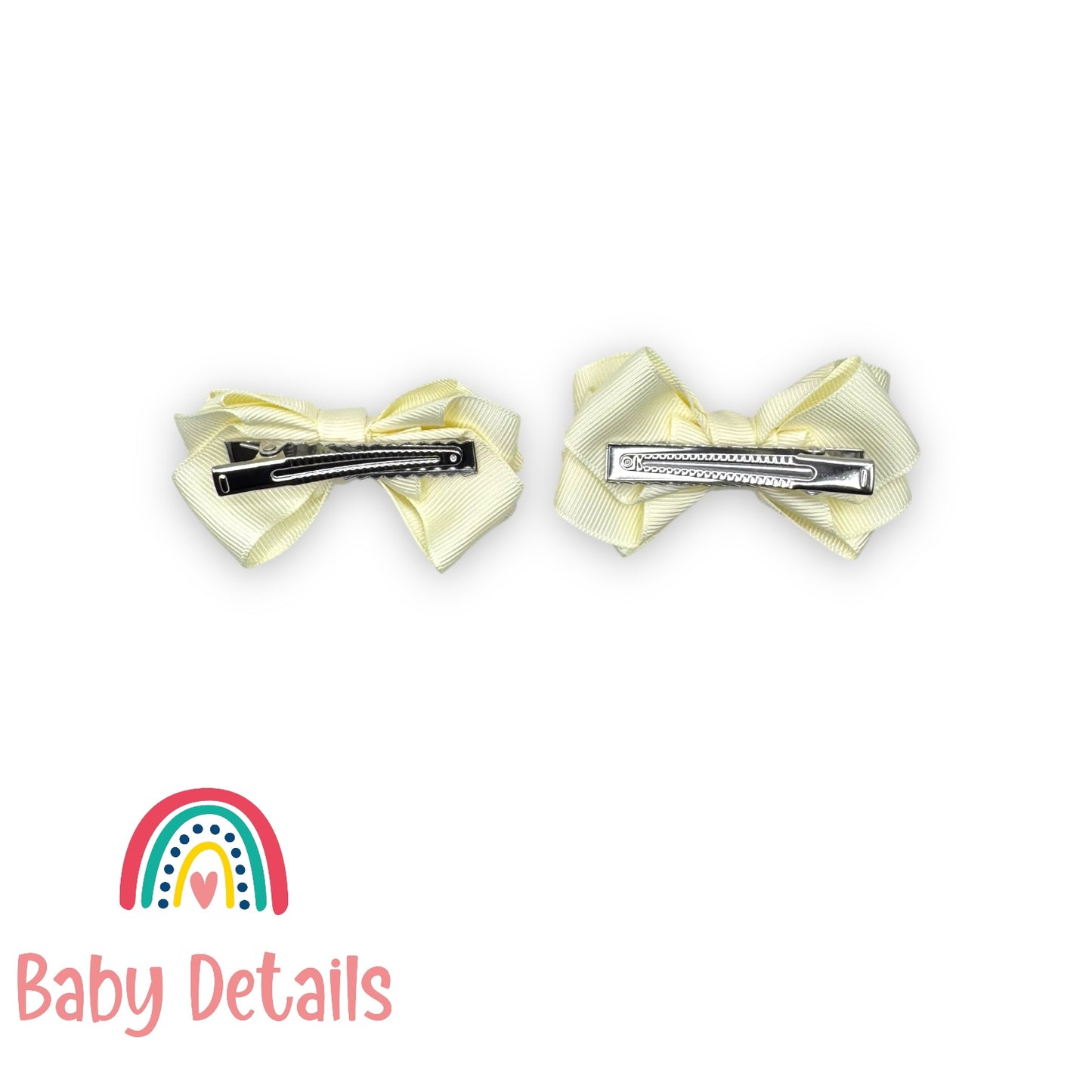 Set of 2 Layers Hair Clip - Off White