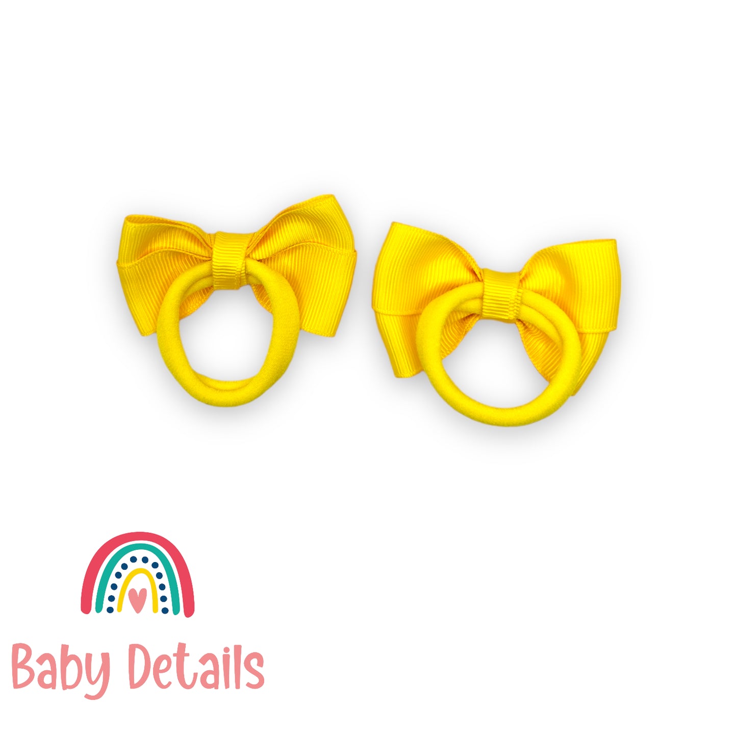 Set of 2 classic hair ties - Yellow